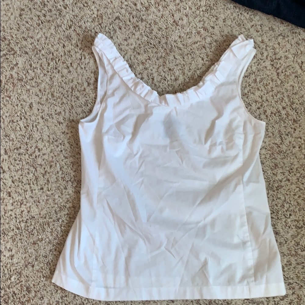 White poplin dress tank